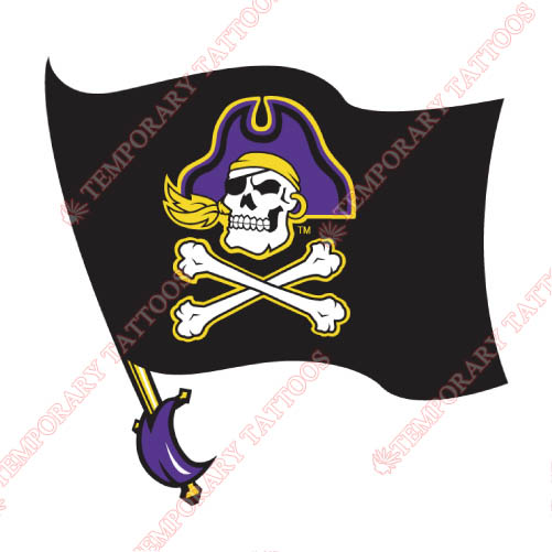 East Carolina Pirates Customize Temporary Tattoos Stickers NO.4307